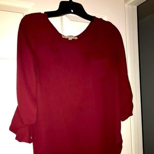 Loft wine colored blouse size small
